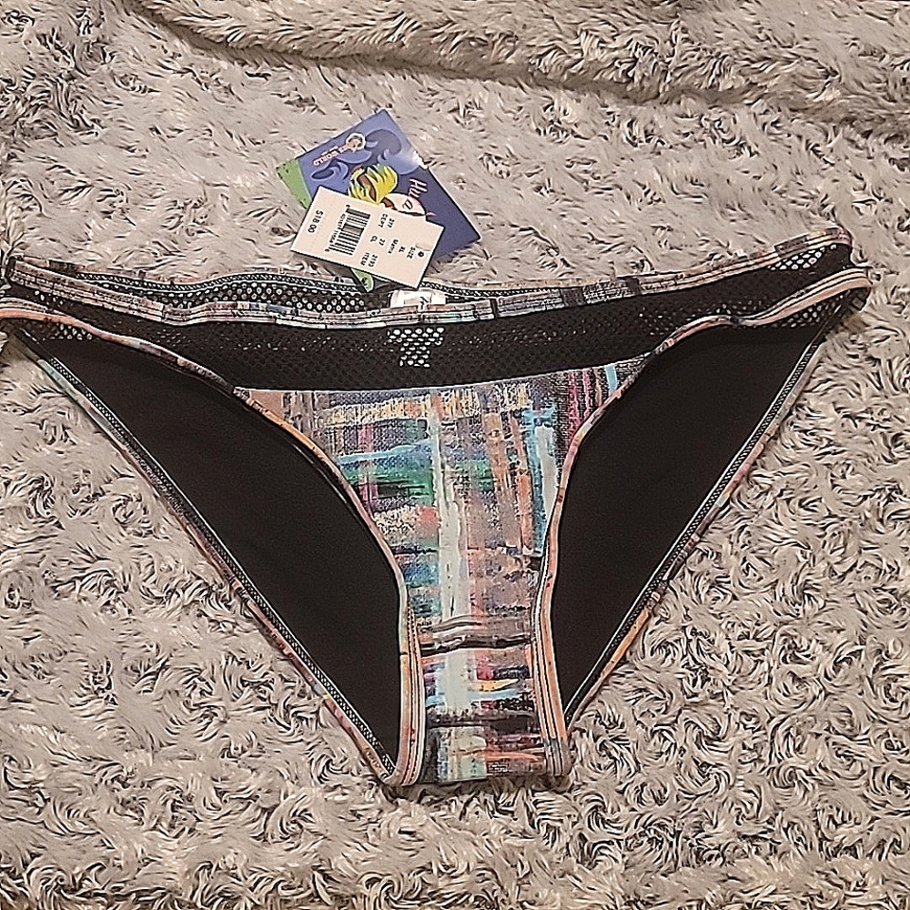 XL Fishnet Trim Bikini Bottom NWT